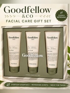 3pc Goodfellow & Co Facial Care Scrub Lotion Wash Set - OS
